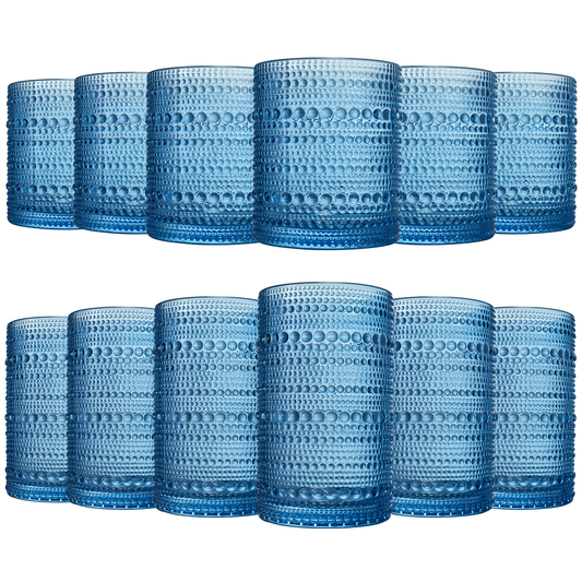 Textured Hobnail Lowball and Highball Set of 12