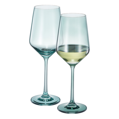 Forest Green Tonal Wine Glasses A Set of Two