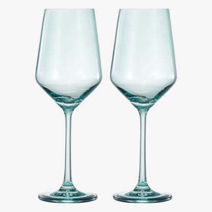 Forest Green Tonal Wine Glasses A Set of Two