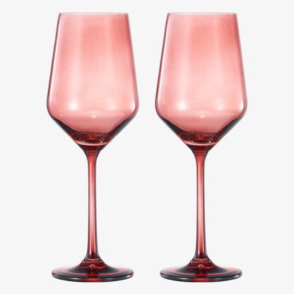 Cranberry Red Tonal Wine Glasses Set of 2
