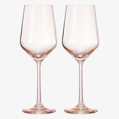 Tonal Stemmed Wine Glassware Tan Set of Two