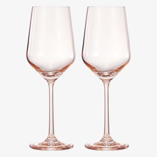 Tonal Stemmed Wine Glassware Tan Set of Two