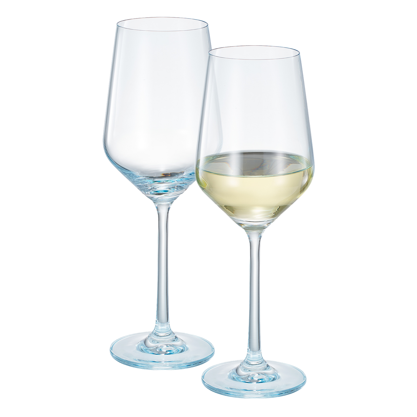 Monet Blue Stemmed Wine Glasses Set of Two