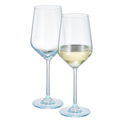 Monet Blue Stemmed Wine Glasses Set of Two