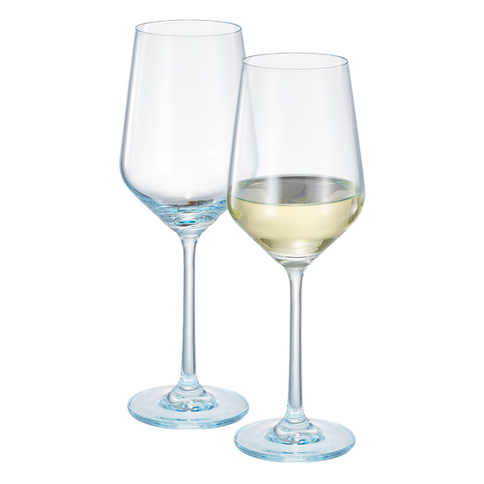 Monet Blue Stemmed Wine Glasses Set of Two