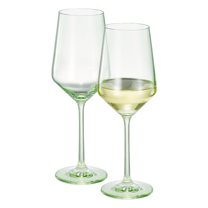 Monet Green Stemmed Wine Glasses and Drinkware