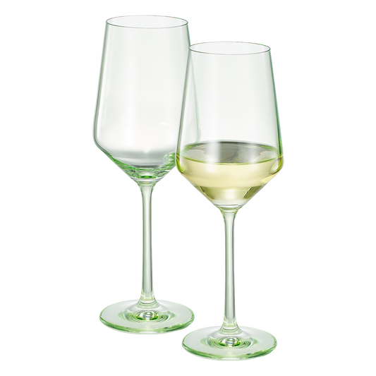 Monet Green Stemmed Wine Glasses and Drinkware