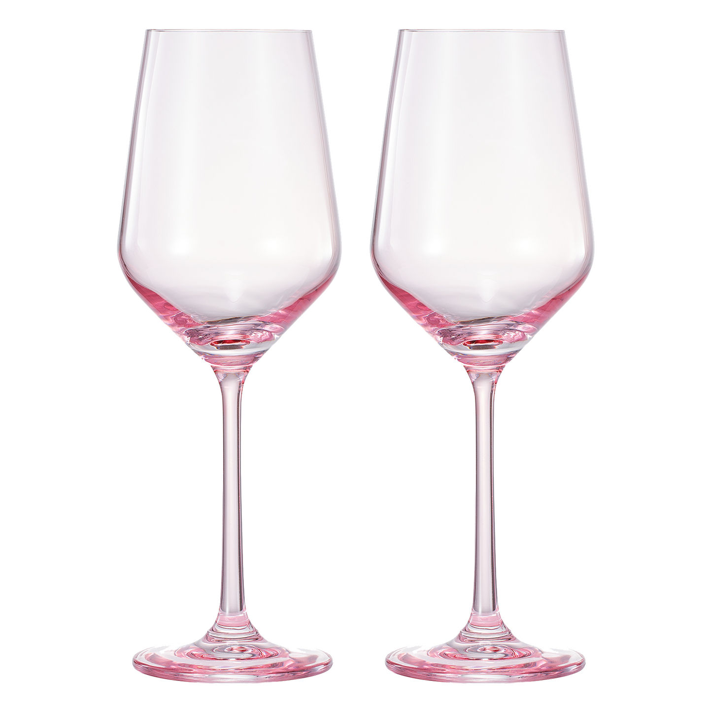 Monet Magenta Stemmed Wine Glassware Set of 2