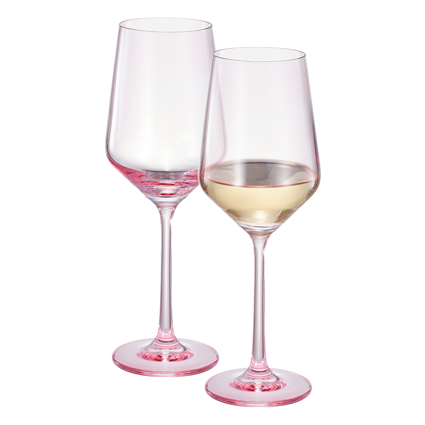 Monet Magenta Stemmed Wine Glassware Set of 2