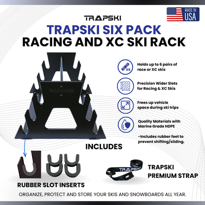 Six Pack Ski Rack Racing & XC Skis - Tampa Home & Garden Store