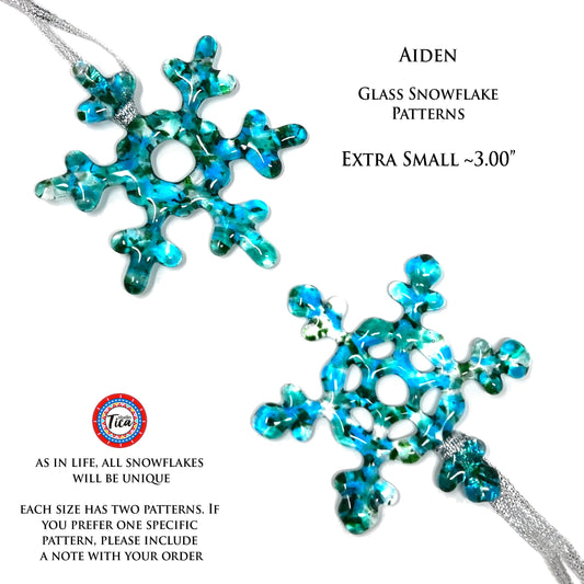 Handmade Glass Snowflake - Aiden - by studioTica - Tampa Home & Garden Store