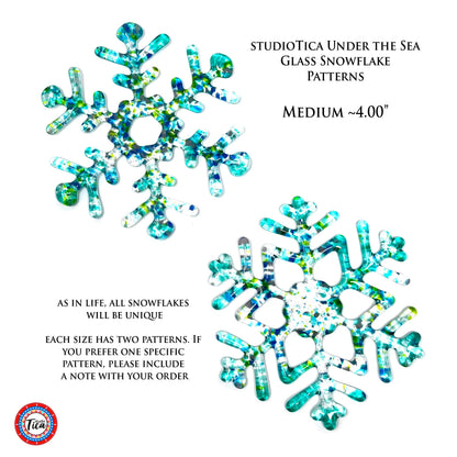 Handmade Glass Snowflake - Under the Sea - by studioTica