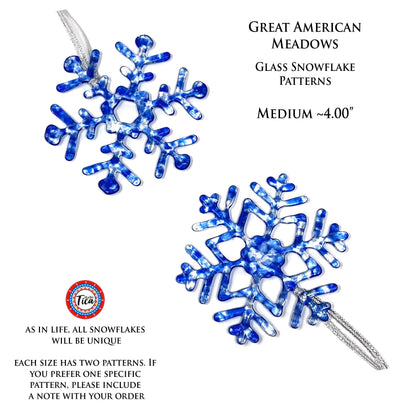 Copo de nieve de cristal hecho a mano - American Meadows - by studioTica
