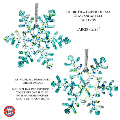 Handmade Glass Snowflake - Under the Sea - by studioTica