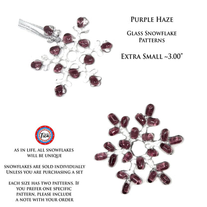 Copo de nieve de vidrio hecho a mano - Purple Haze - de studioTica