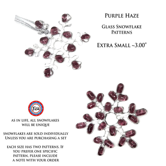 Handmade Glass Snowflake - Purple Haze - by studioTica - Tampa Home & Garden Store