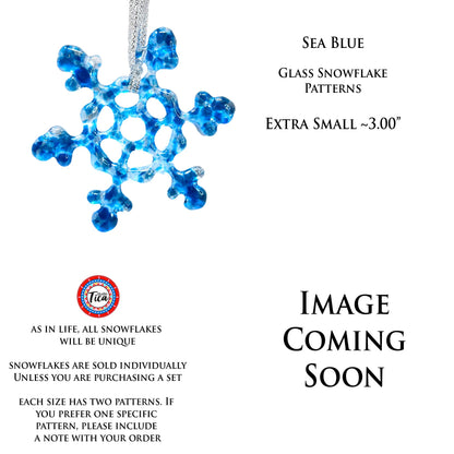 Copo de Nieve de Cristal Hecho a Mano - Azul Marino - de studioTica