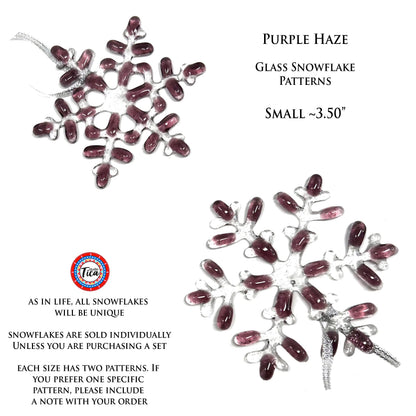 Copo de nieve de vidrio hecho a mano - Purple Haze - de studioTica