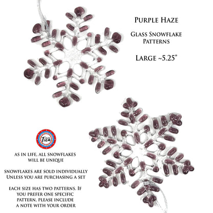 Copo de nieve de vidrio hecho a mano - Purple Haze - de studioTica