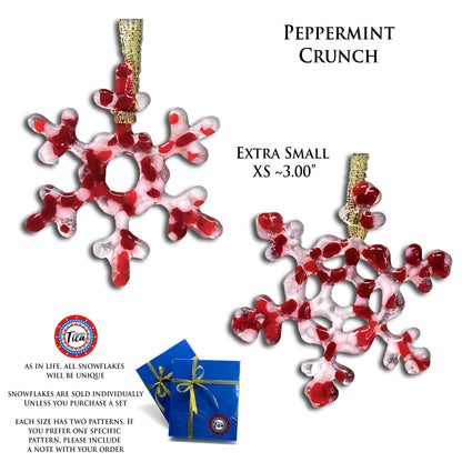 Copo de nieve de cristal artesanal - Menta Crujiente - de studioTica