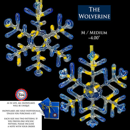Copos de nieve de cristal hechos a mano - El Wolverine - de studioTica
