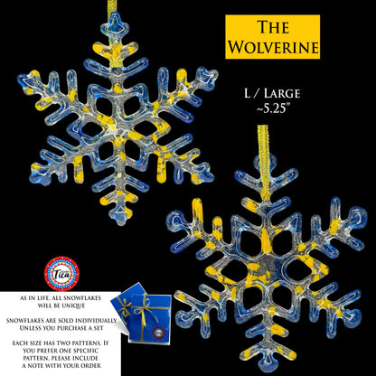 Copos de nieve de cristal hechos a mano - El Wolverine - de studioTica
