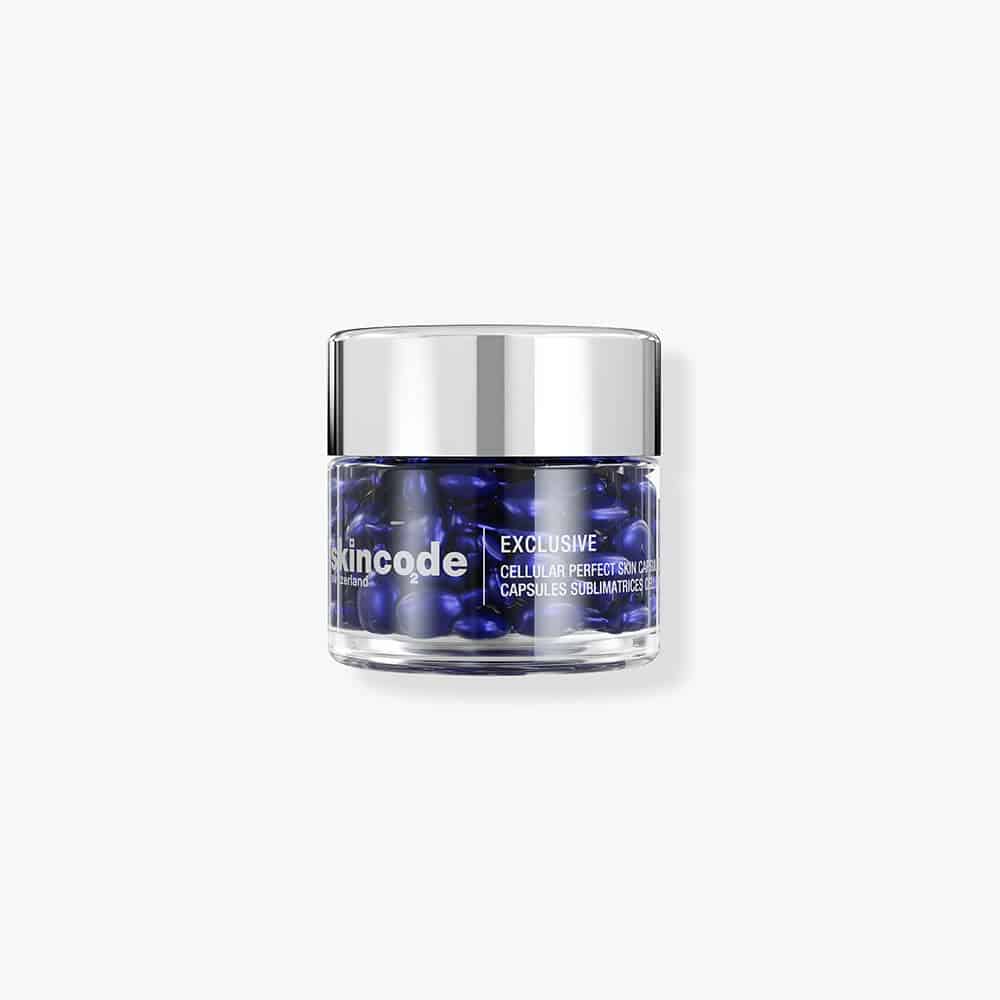 Skincode Cellular Perfect Skin Capsules jar with blue capsules and silver lid 45pcs 14.9ML on Tampa Home & Garden Store