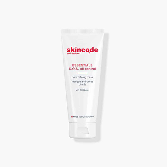 Skincode S.O.S Oil Control Pore Refining Mask tube white with red branding 75ml on Tampa Home & Garden Store