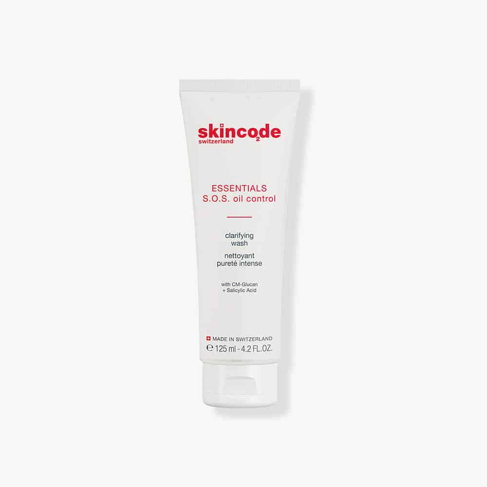 Skincode S.O.S Oil Control clarifying wash facial cleanser tube, white, 125 ml on Tampa Home & Garden Store