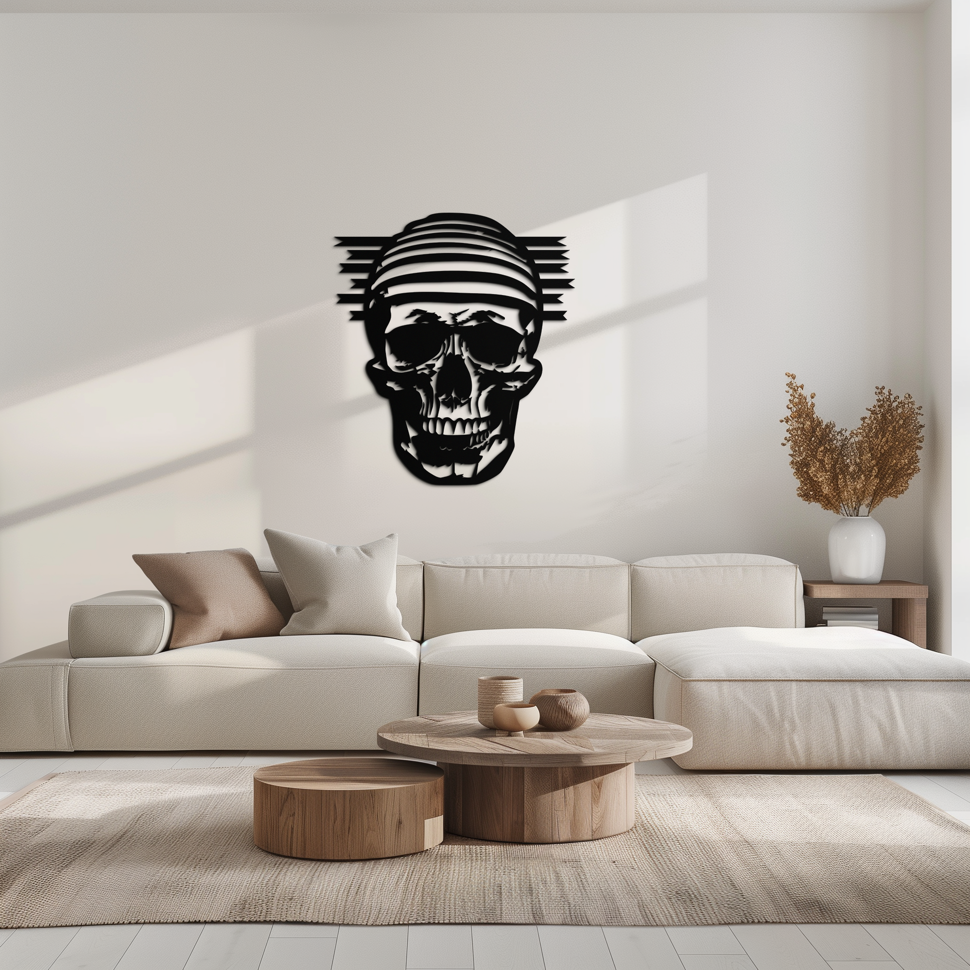 Skull Metal Wall Art - Bold and Edgy Steel Silhouette Decor- KAF477 - Tampa Home & Garden Store