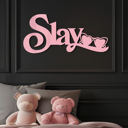 Slay Metal Wall Art – Heart Sunglasses Statement Design - KAFGP107 - Tampa Home & Garden Store