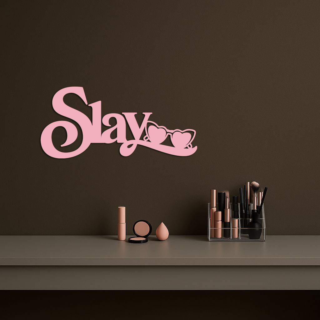 Slay Metal Wall Art – Heart Sunglasses Statement Design - KAFGP107 - Tampa Home & Garden Store