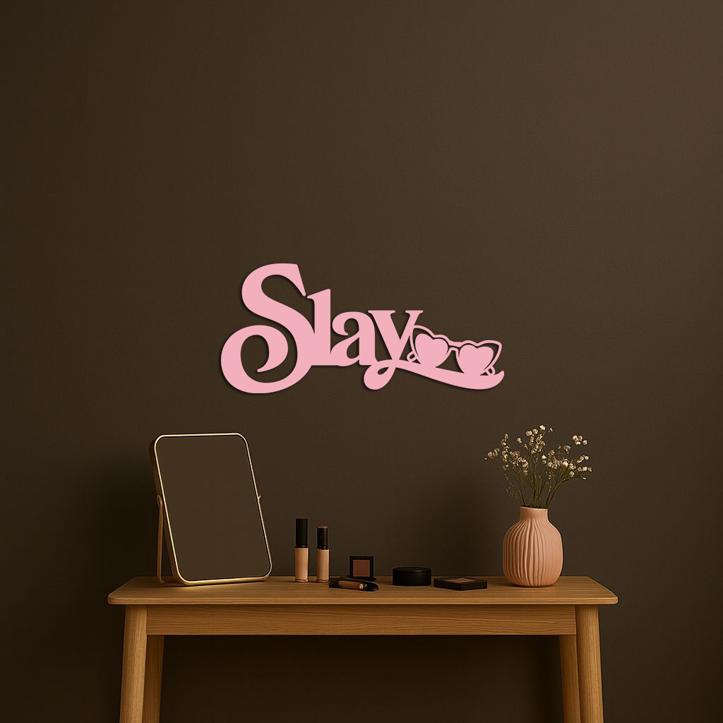 Slay Metal Wall Art – Heart Sunglasses Statement Design - KAFGP107 - Tampa Home & Garden Store