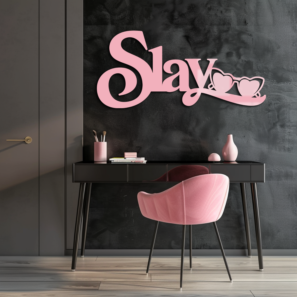 Slay Metal Wall Art – Heart Sunglasses Statement Design - KAFGP107 - Tampa Home & Garden Store