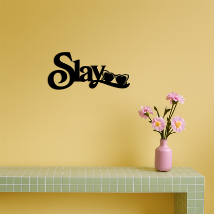 Slay Metal Wall Art – Heart Sunglasses Statement Design - KAFGP107 - Tampa Home & Garden Store