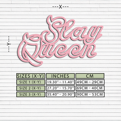 Slay Queen Typography Metal Wall Art – Feminine Empowerment Design - KAFGP106 - Tampa Home & Garden Store