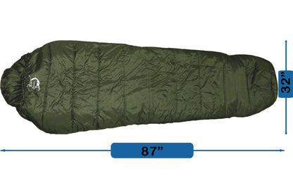 Sleeping bag sleeping pad pillow combo set by River Country Gear olive green, mummy style on Tampa Home & Garden Store