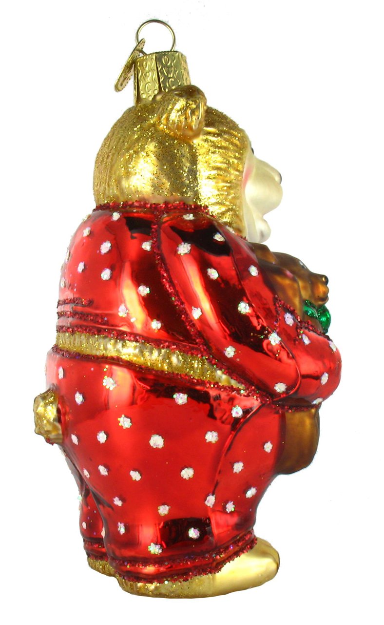 Sleepy Bear Glass Ornament - Tampa Home & Garden Store