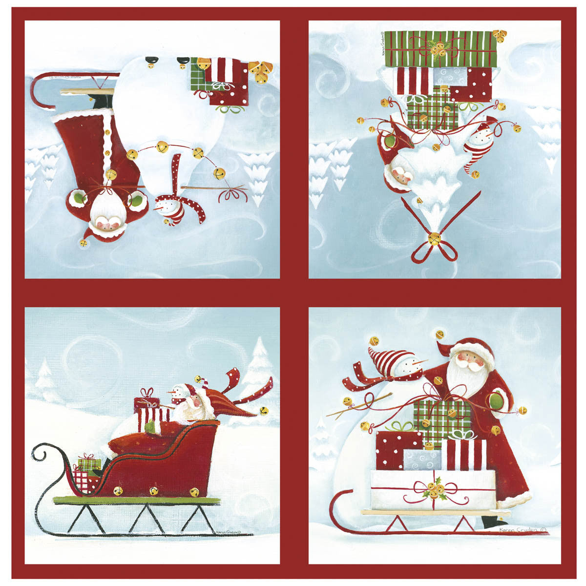 Sleigh Bells Luncheon Paper Napkin - Tampa Home & Garden Store