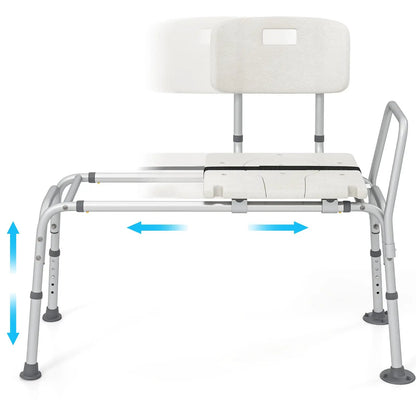 Sliding Tub Transfer Bench with Extra-Wide Seat