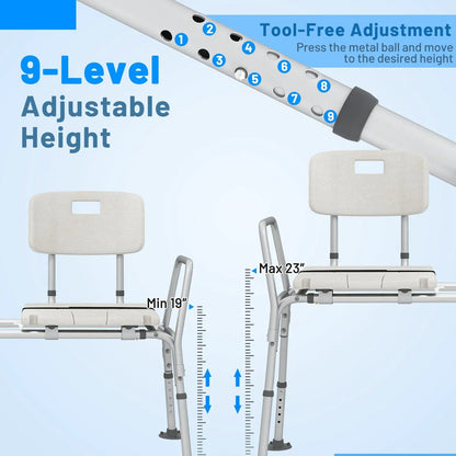 Sliding Tub Transfer Bench with Extra-Wide Seat