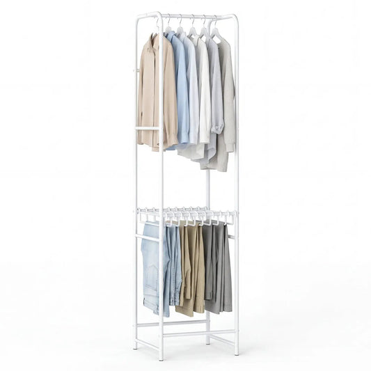 Freestanding Coat Rack With Eight Hanging Rods