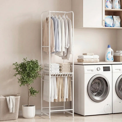 Freestanding Coat Rack With Eight Hanging Rods