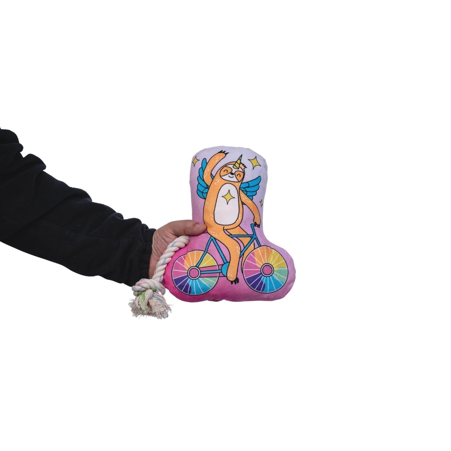 Slow Biker Plush Dog Toy – with Squeaker & Crinkle Paper for Fun Play - Tampa Home & Garden Store