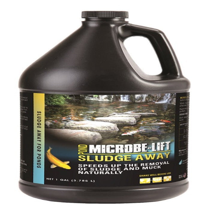 Microbe-Lift Sludge Away pond treatment liquid/granular, Rivendell Distribution, 1 gal black on Tampa Home & Garden Store