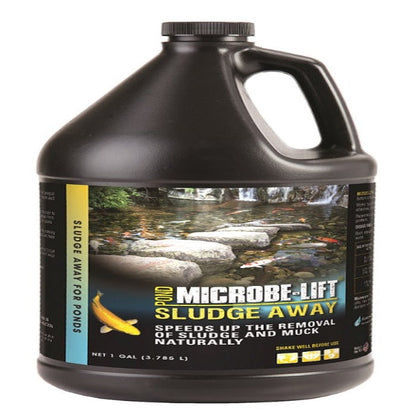 Microbe-Lift Sludge Away pond treatment liquid/granular, Rivendell Distribution, 1 gal black on Tampa Home & Garden Store