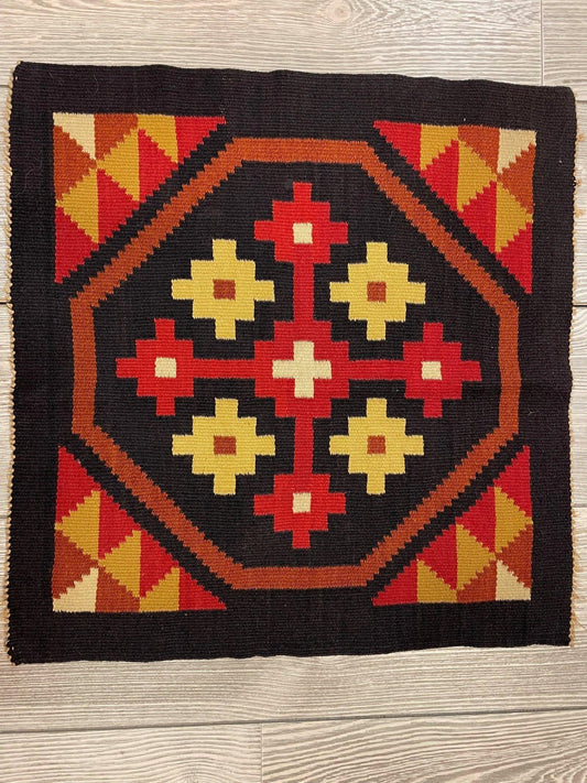 Small Mexican Hand Woven Kilim Rug 19''x19'' - Tampa Home & Garden Store