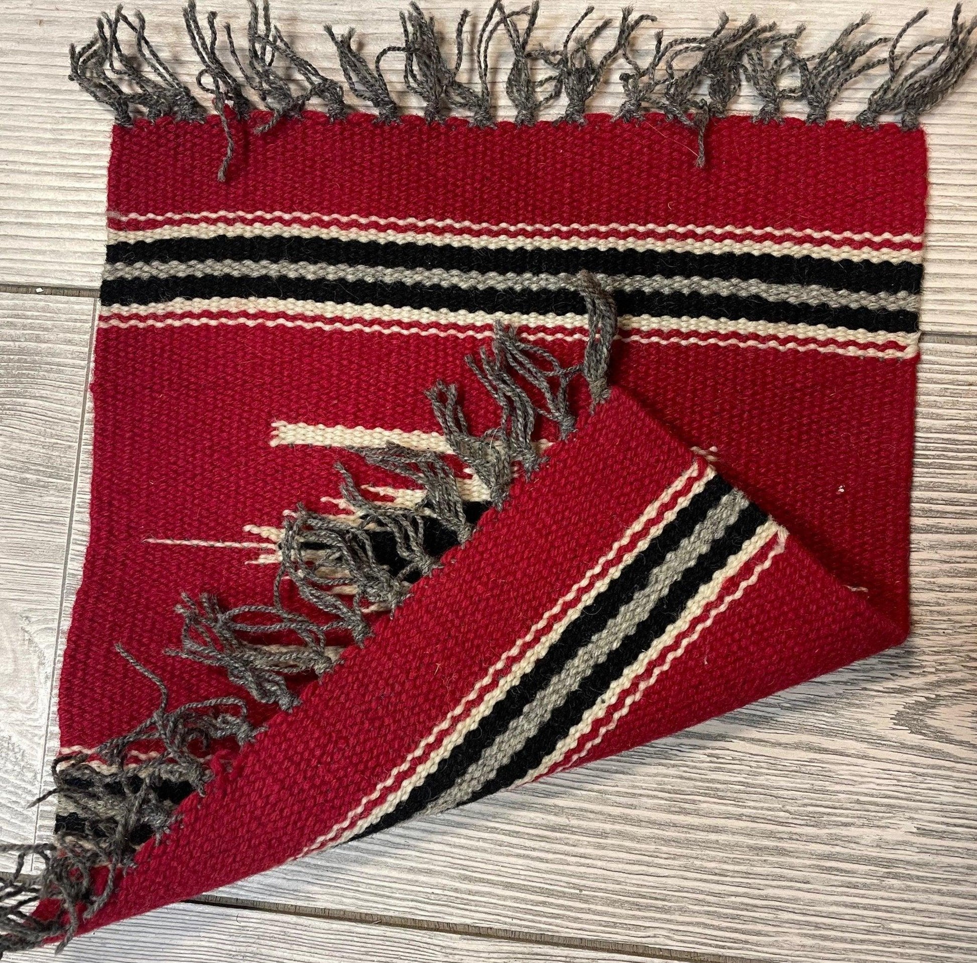 Small Mexican Hand Woven Kilim Rug 9''x12'' - Tampa Home & Garden Store
