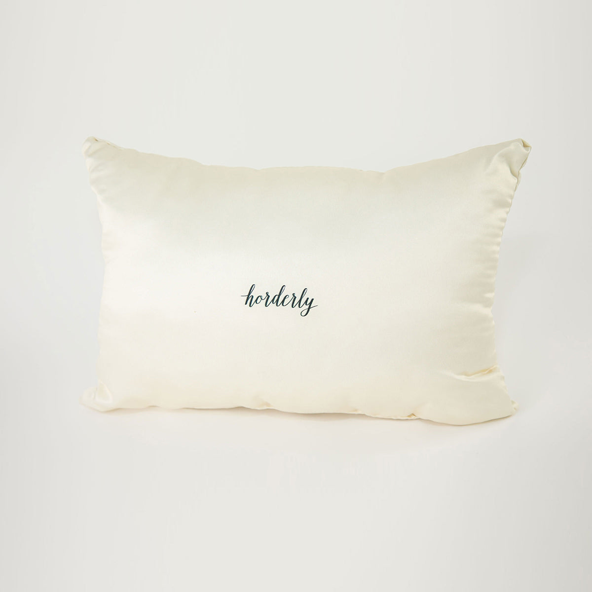 Purse Stuffer handbag organizer by Horderly in ivory fabric with teal script logo on Tampa Home & Garden Store
