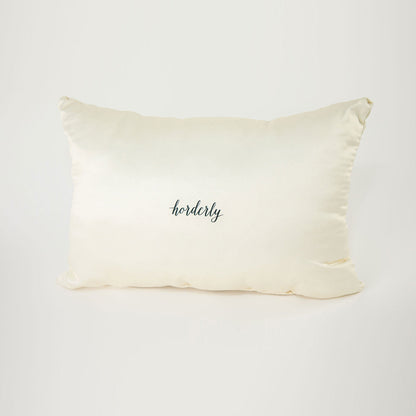 Purse Stuffer handbag organizer by Horderly in ivory fabric with teal script logo on Tampa Home & Garden Store